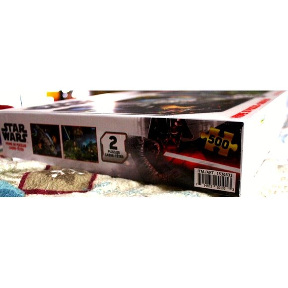 STAR WARS Puzzle 500 pc Millennium Falcon Darth Vader Emperor Han Solo 2 in 1 - Picture 6 of 8